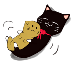 Black cat Kotaro sticker #2759823