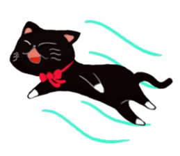 Black cat Kotaro sticker #2759825