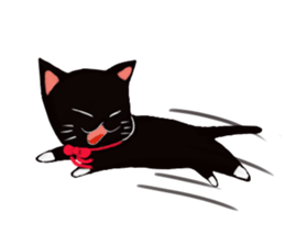 Black cat Kotaro sticker #2759827