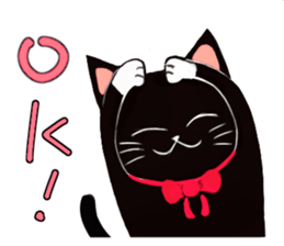 Black cat Kotaro sticker #2759830