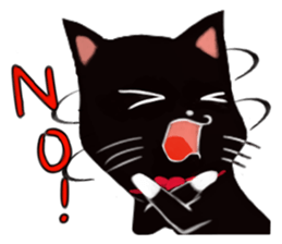 Black cat Kotaro sticker #2759831