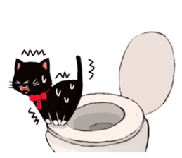 Black cat Kotaro sticker #2759834