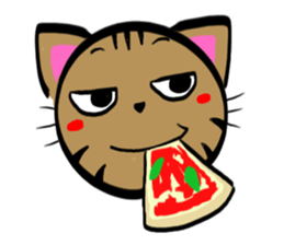 A brown tiger cat Sticker sticker #2761816