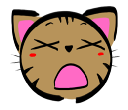 A brown tiger cat Sticker sticker #2761819