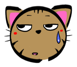 A brown tiger cat Sticker sticker #2761820