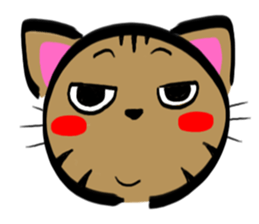 A brown tiger cat Sticker sticker #2761822