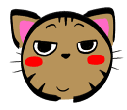 A brown tiger cat Sticker sticker #2761822
