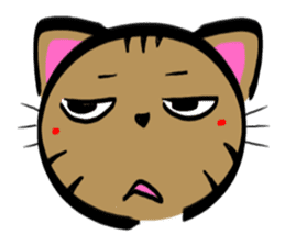 A brown tiger cat Sticker sticker #2761823