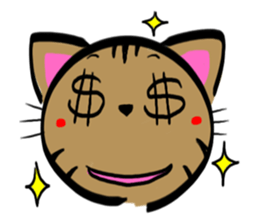 A brown tiger cat Sticker sticker #2761824