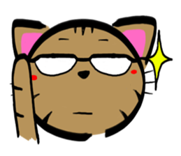 A brown tiger cat Sticker sticker #2761826