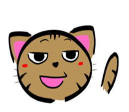 A brown tiger cat Sticker sticker #2761830