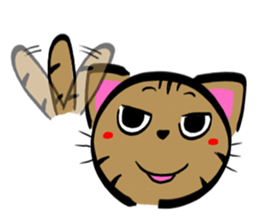 A brown tiger cat Sticker sticker #2761831