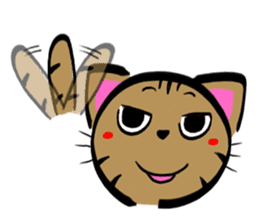 A brown tiger cat Sticker sticker #2761831