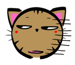 A brown tiger cat Sticker sticker #2761835