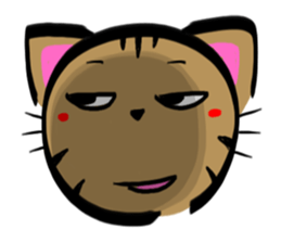 A brown tiger cat Sticker sticker #2761838