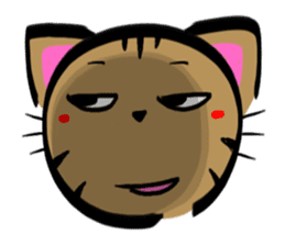A brown tiger cat Sticker sticker #2761838