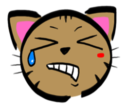 A brown tiger cat Sticker sticker #2761844