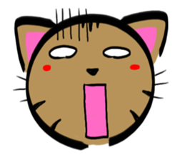 A brown tiger cat Sticker sticker #2761845