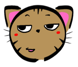 A brown tiger cat Sticker sticker #2761846