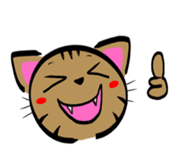 A brown tiger cat Sticker sticker #2761847