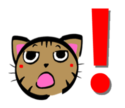 A brown tiger cat Sticker sticker #2761849