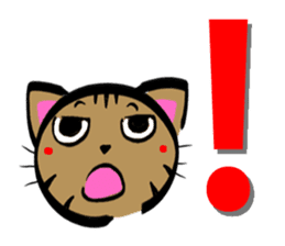 A brown tiger cat Sticker sticker #2761849
