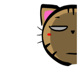 A brown tiger cat Sticker sticker #2761850