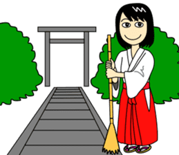 Japanese shrine meiden Mirai-chan sticker #2761851
