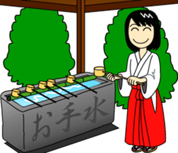 Japanese shrine meiden Mirai-chan sticker #2761852