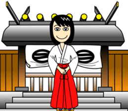 Japanese shrine meiden Mirai-chan sticker #2761853