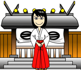 Japanese shrine meiden Mirai-chan sticker #2761853