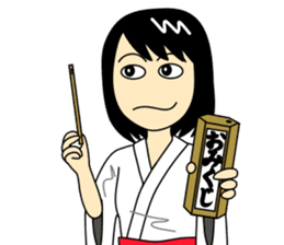 Japanese shrine meiden Mirai-chan sticker #2761857