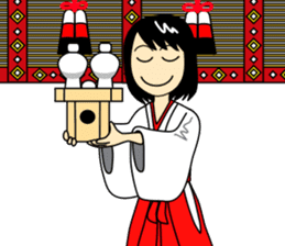 Japanese shrine meiden Mirai-chan sticker #2761863