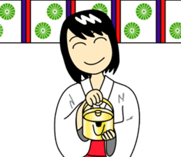 Japanese shrine meiden Mirai-chan sticker #2761864