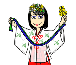 Japanese shrine meiden Mirai-chan sticker #2761866