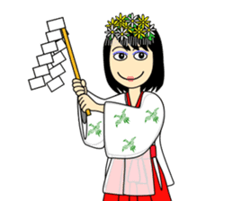 Japanese shrine meiden Mirai-chan sticker #2761867