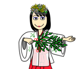 Japanese shrine meiden Mirai-chan sticker #2761868