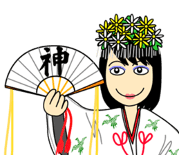 Japanese shrine meiden Mirai-chan sticker #2761869