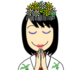 Japanese shrine meiden Mirai-chan sticker #2761870