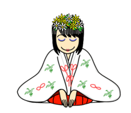 Japanese shrine meiden Mirai-chan sticker #2761871