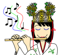 Japanese shrine meiden Mirai-chan sticker #2761872