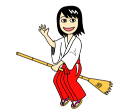 Japanese shrine meiden Mirai-chan sticker #2761888
