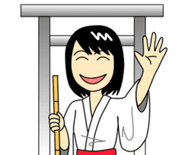 Japanese shrine meiden Mirai-chan sticker #2761889