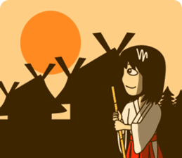 Japanese shrine meiden Mirai-chan sticker #2761890