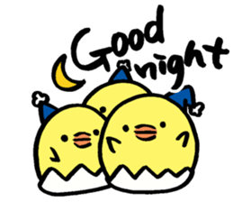 A chick and writing brush letter sticker #2761937