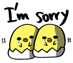 A chick and writing brush letter sticker #2761952