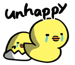 A chick and writing brush letter sticker #2761955