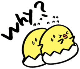 A chick and writing brush letter sticker #2761958