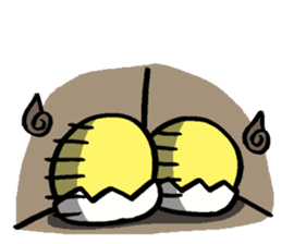 A chick and writing brush letter sticker #2761960