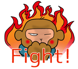 Monkey of office worker sticker #2762002